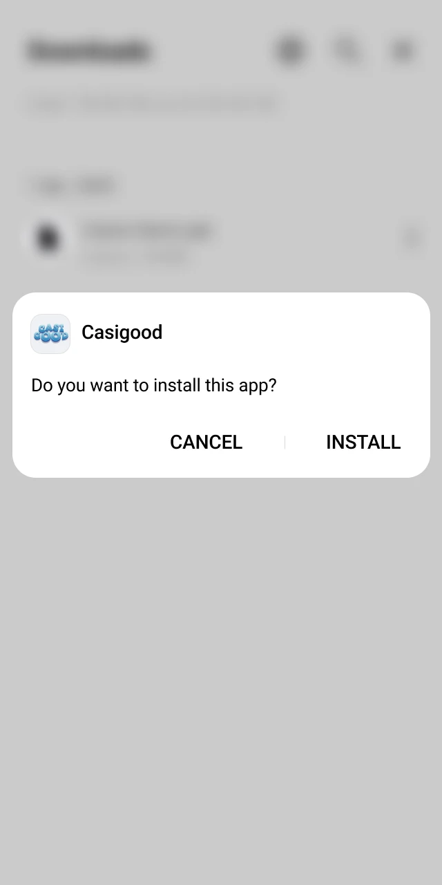 Confirm the installation of the Casigood APK and start playing.