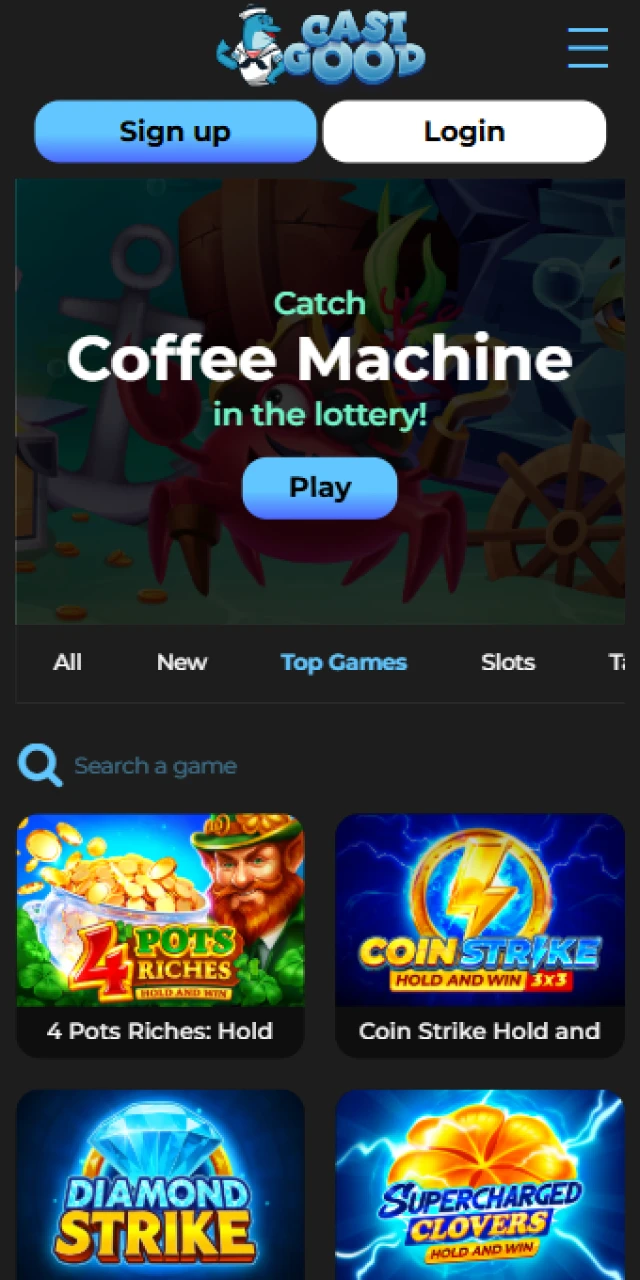 Open the Casigood App on your mobile device to start.