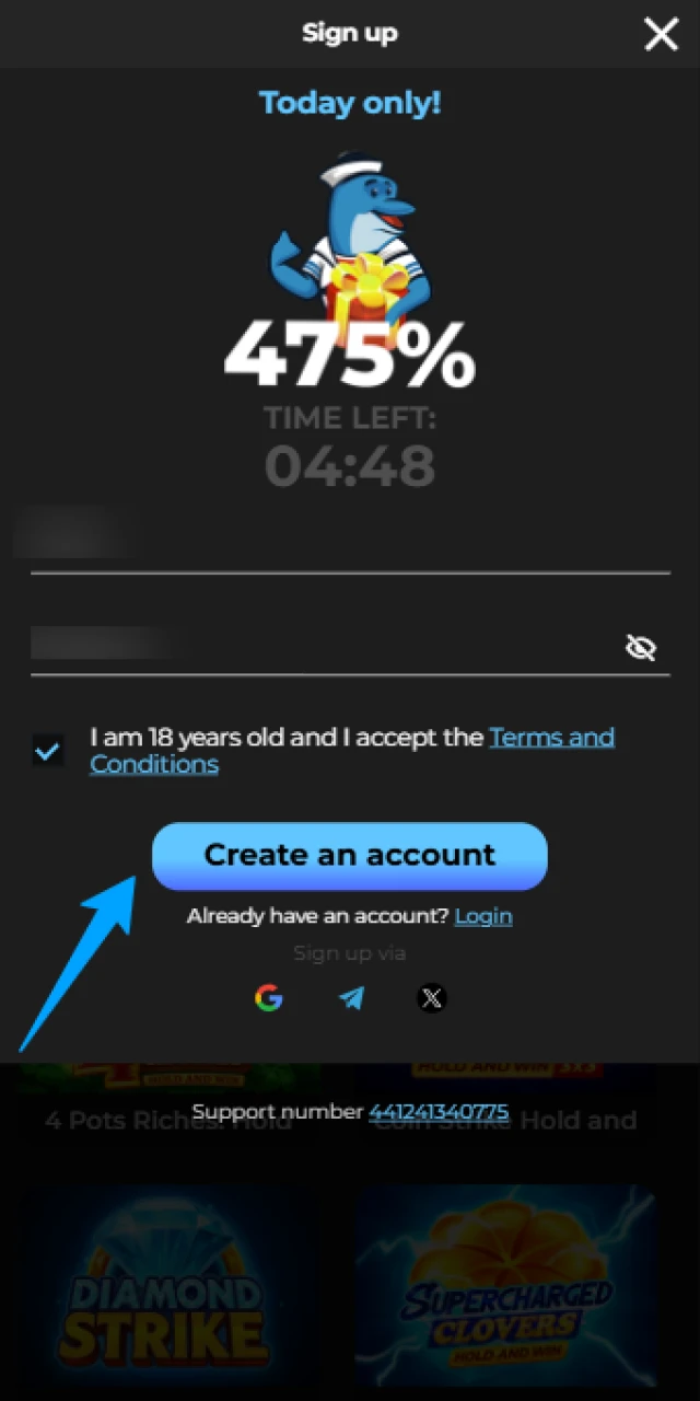 Submit your Casigood App Registration and verify your new player account.
