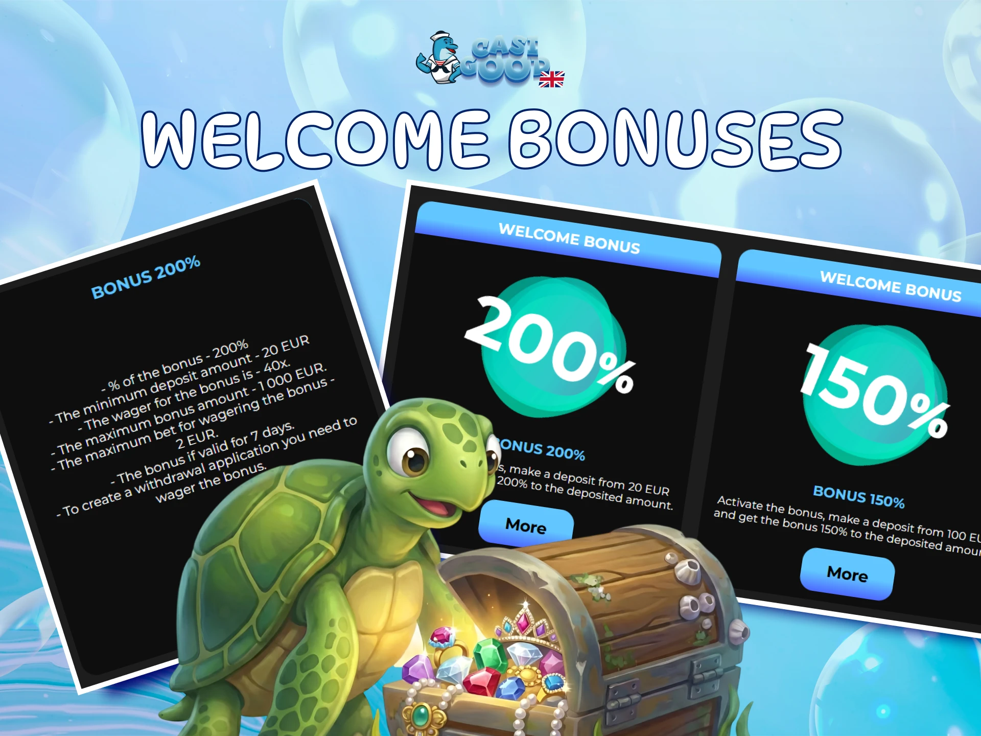 Claim the best Casigood Bonuses for new players in United Kingdom.