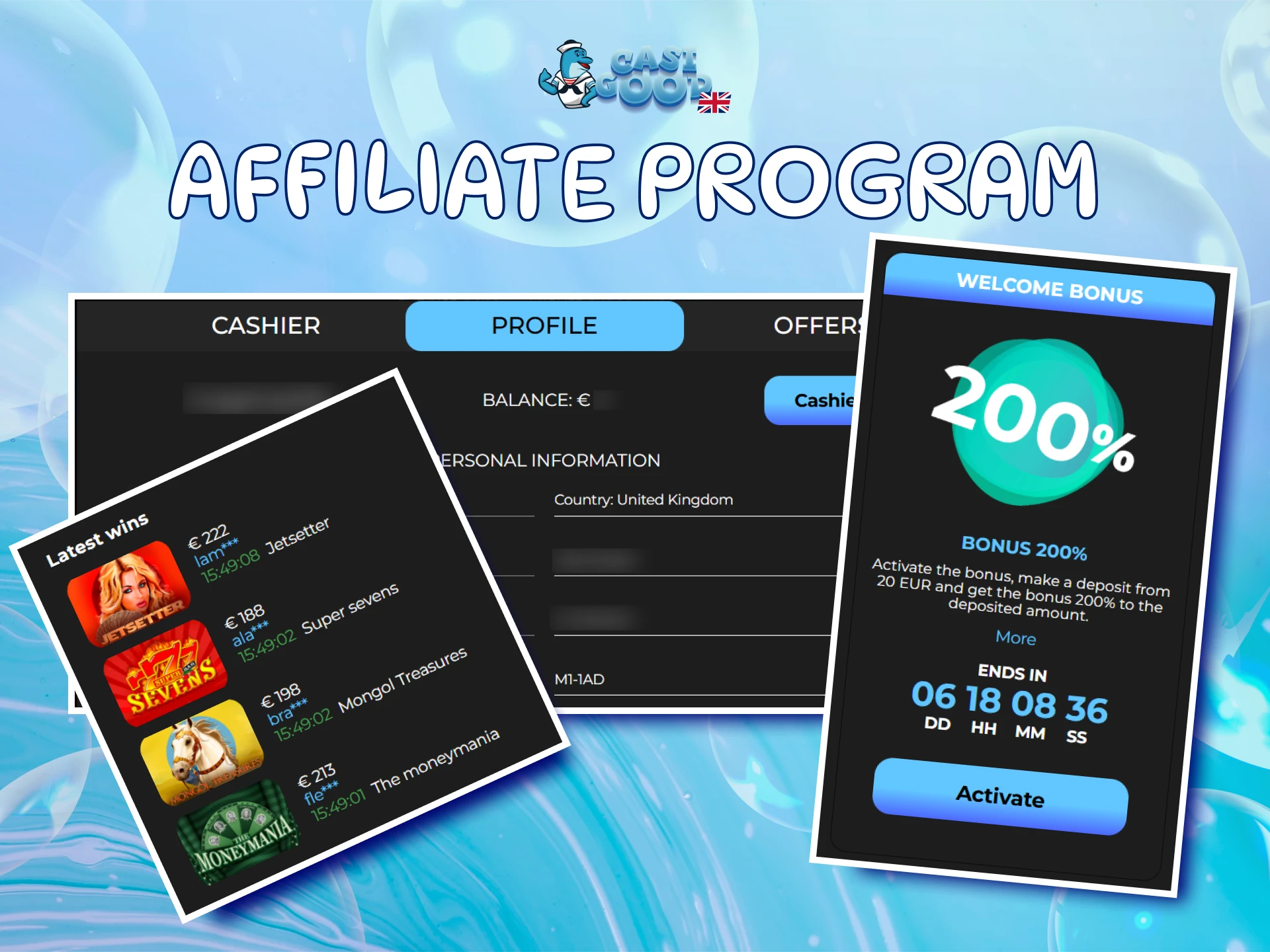 Join the Casigood affiliate program and earn commissions by promoting our brand.