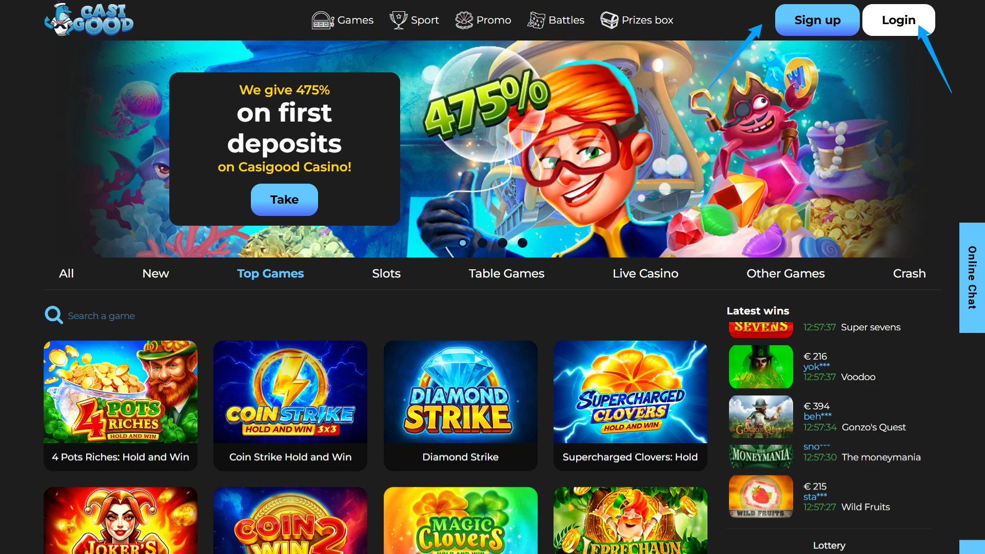 Register at the Casigood website to start your sports betting journey.