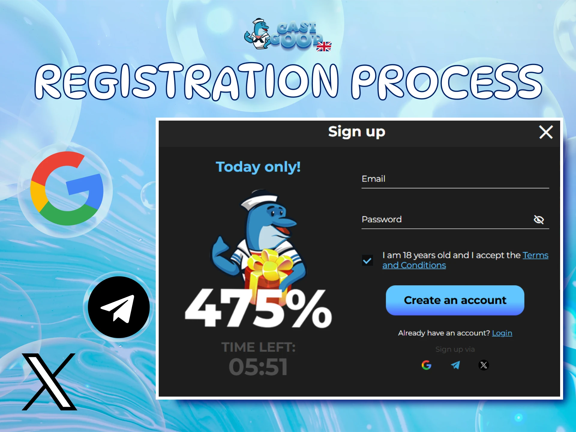 Complete your Casigood registration today to access exclusive betting features and games.