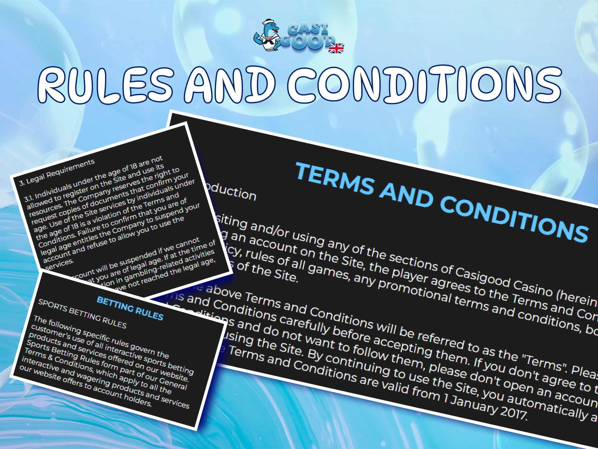 Read the Casigood website rules and conditions before placing your bets.