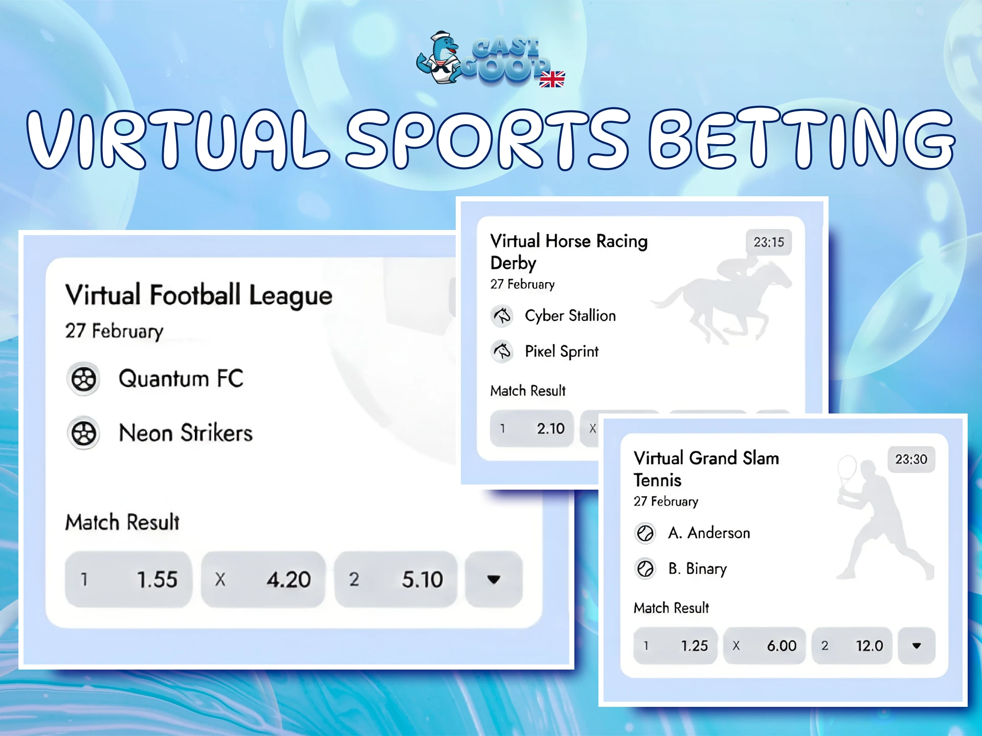 Try Casigood virtual sports betting for fast-paced action and instant results.