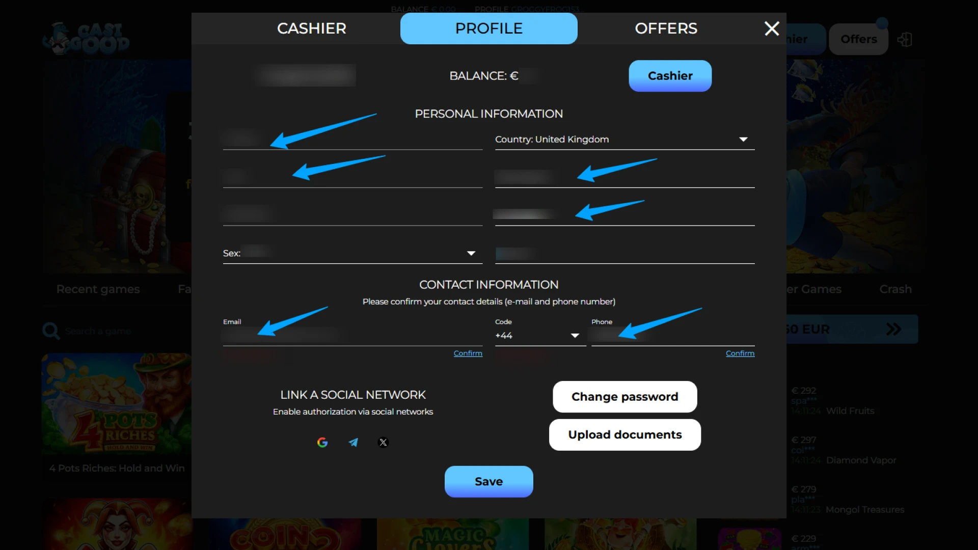 Complete your Casigood Verification profile to access all website features.