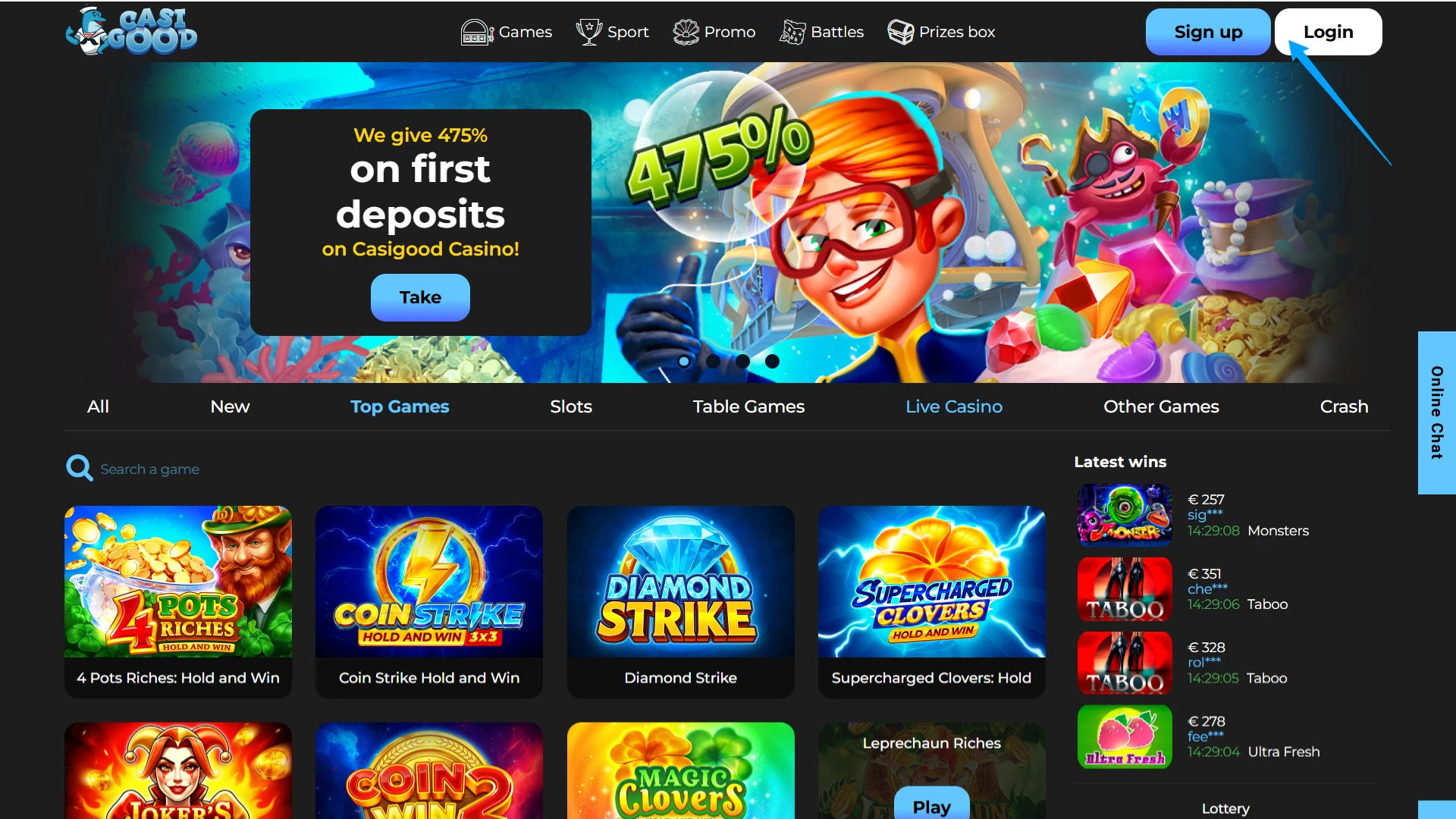 Complete your Casigood Registration and log in to claim rewards.