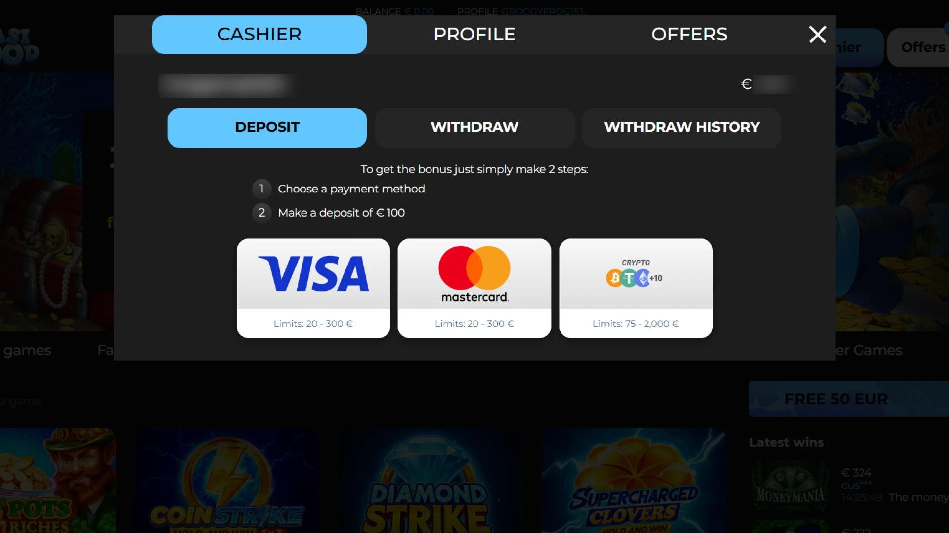 Complete the Casigood Login and enter your personal account area.