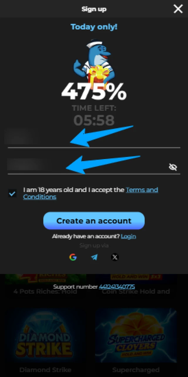 Provide your personal Registration details to create a Casigood account.